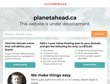 Tablet Screenshot of planetahead.ca